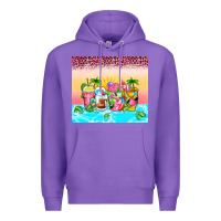 Purple beach summer coffee cups Premium Hoodie - Zillion Design Studio