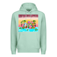 Seafoam beach summer coffee cups Premium Hoodie - Zillion Design Studio
