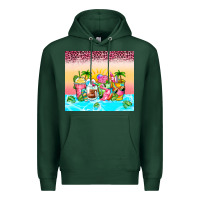 Sports Green beach summer coffee cups Premium Hoodie - Zillion Design Studio