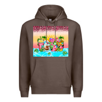Coffee beach summer coffee cups Premium Hoodie - Zillion Design Studio