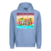 Colony Blue beach summer coffee cups Premium Hoodie - Zillion Design Studio