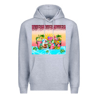 Heather Grey beach summer coffee cups Premium Hoodie - Zillion Design Studio