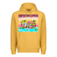 Mustard beach summer coffee cups Premium Hoodie - Zillion Design Studio
