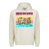 Oatmeal Heather beach summer coffee cups Premium Hoodie - Zillion Design Studio