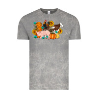Cloud Rock Farm Life Fall Pig Cow Rooster Vintage Tee - Artiststas