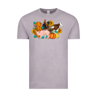 Vintage Zinc Farm Life Fall Pig Cow Rooster Vintage Tee - Artiststas