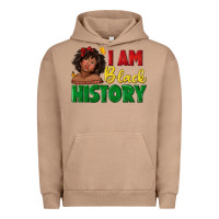 Pigment Burro i am black history with afro black girl Urban Hoodie - texasbilliewilder