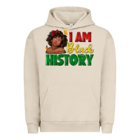 Pigment French Oak i am black history with afro black girl Urban Hoodie - texasbilliewilder
