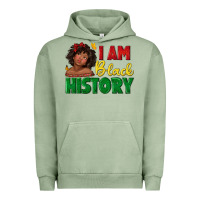 Pigment Oil Green i am black history with afro black girl Urban Hoodie - texasbilliewilder