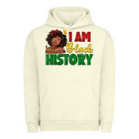 Pigment Pistachio i am black history with afro black girl Urban Hoodie - texasbilliewilder