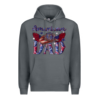Rock American dad with cowboy Premium Hoodie - texasbilliewilder