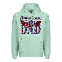 Seafoam American dad with cowboy Premium Hoodie - texasbilliewilder