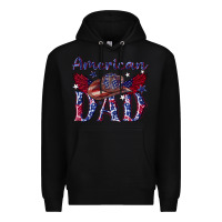 Black American dad with cowboy Premium Hoodie - texasbilliewilder
