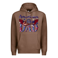 Chestnut American dad with cowboy Premium Hoodie - texasbilliewilder