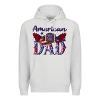 Dove Grey American dad with cowboy Premium Hoodie - texasbilliewilder