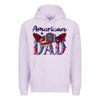 Lilac American dad with cowboy Premium Hoodie - texasbilliewilder
