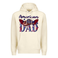 Sandshell American dad with cowboy Premium Hoodie - texasbilliewilder