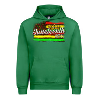 Emerald juneteenth 1865 with crown flag Urban Hoodie - texasbilliewilder