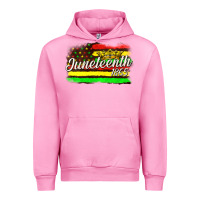 Fuchsia Pink juneteenth 1865 with crown flag Urban Hoodie - texasbilliewilder
