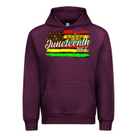 Mauve Wine juneteenth 1865 with crown flag Urban Hoodie - texasbilliewilder