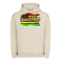 Pigment French Oak juneteenth 1865 with crown flag Urban Hoodie - texasbilliewilder