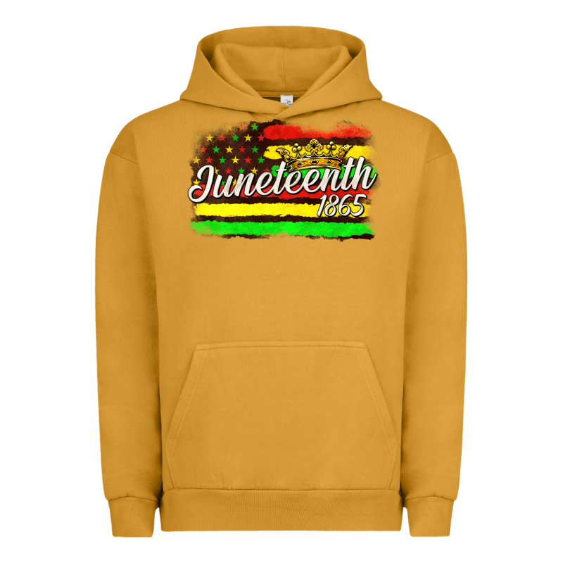 Juneteenth 1865 With Crown Flag Urban Hoodie by texasbilliewilder | Teevron