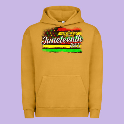 Urban Hoodie juneteenth 1865 with crown flag