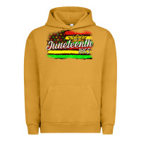 Pigment Peanut Butter juneteenth 1865 with crown flag Urban Hoodie - texasbilliewilder