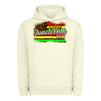 Pigment Pistachio juneteenth 1865 with crown flag Urban Hoodie - texasbilliewilder