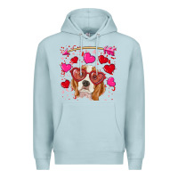Blue Mist valentine's day  beagle Premium Hoodie - RanaPortraitStore