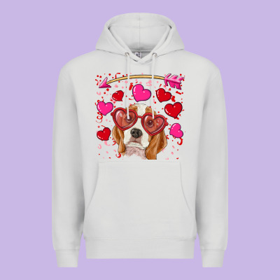 Valentine's Day  Beagle Premium Hoodie Designed By Ranaportraitstore