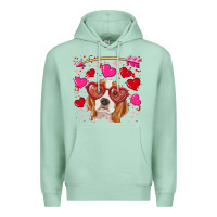 Seafoam valentine's day  beagle Premium Hoodie - RanaPortraitStore