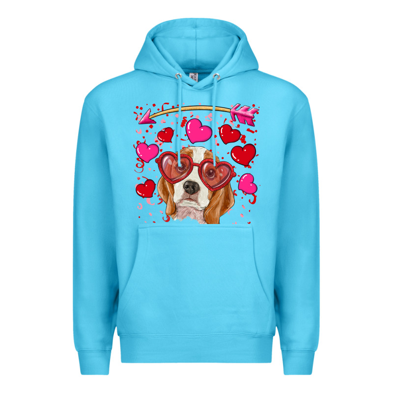 Valentine's Day  Beagle Premium Hoodie by RanaPortraitStore | Teevron