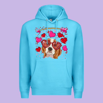 Valentine's Day  Beagle Premium Hoodie Designed By Ranaportraitstore