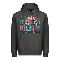 Charcoal Heather nursing diaries no sleep no money no life Premium Hoodie - Zillion Design Studio