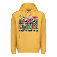 Mustard nursing diaries no sleep no money no life Premium Hoodie - Zillion Design Studio