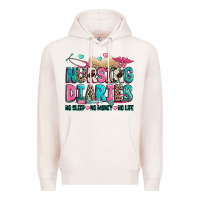 Pale Pink nursing diaries no sleep no money no life Premium Hoodie - Zillion Design Studio