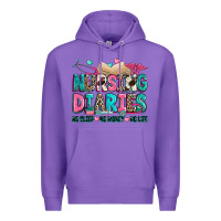 Purple nursing diaries no sleep no money no life Premium Hoodie - Zillion Design Studio