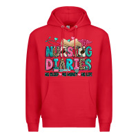 Red nursing diaries no sleep no money no life Premium Hoodie - Zillion Design Studio