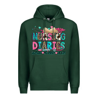 Sports Green nursing diaries no sleep no money no life Premium Hoodie - Zillion Design Studio