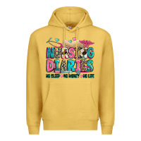Antique Gold nursing diaries no sleep no money no life Premium Hoodie - Zillion Design Studio