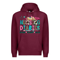 Burgundy nursing diaries no sleep no money no life Premium Hoodie - Zillion Design Studio