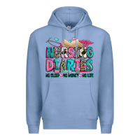 Colony Blue nursing diaries no sleep no money no life Premium Hoodie - Zillion Design Studio