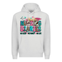 Dove Grey nursing diaries no sleep no money no life Premium Hoodie - Zillion Design Studio
