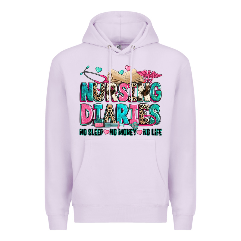 Nursing Diaries No Sleep No Money No Life Premium Hoodie by Zillion Design Studio | Teevron