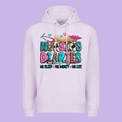 Nursing Diaries No Sleep No Money No Life Premium Hoodie Designed By Zillion Design Studio