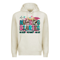 Oatmeal Heather nursing diaries no sleep no money no life Premium Hoodie - Zillion Design Studio