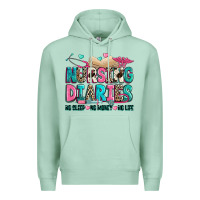 Seafoam nursing diaries no sleep no money no life Premium Hoodie - Zillion Design Studio