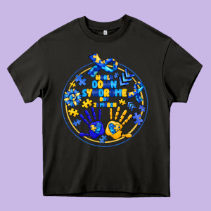 World Down Syndrome Day Heavy Core Tee Designed By Cowhidedigitalart