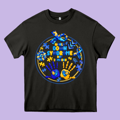 World Down Syndrome Day Heavy Core Tee Designed By Cowhidedigitalart